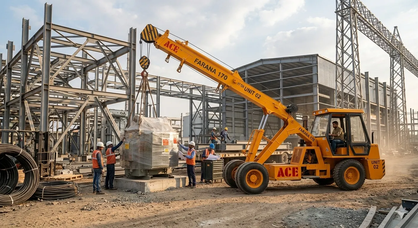 ACE Farana 160 mobile crane for factory equipment handling